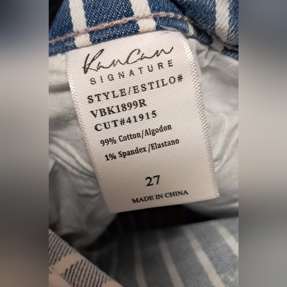 KanCan Blue and White Striped Flare Jeans Size 27 NWT - Picture 7 of 7